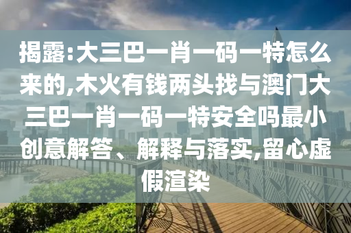 揭露:大三巴一肖一碼一特怎么來的,木火有錢兩頭找與澳門大三巴一肖一碼一特安全嗎最小創(chuàng)意解答、解釋與落實(shí),留心虛假渲染