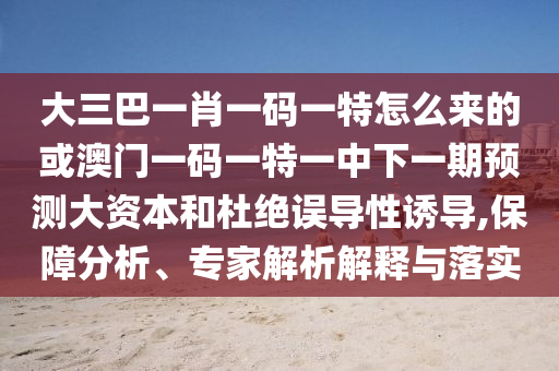 大三巴一肖一碼一特怎么來的或澳門一碼一特一中下一期預(yù)測大資本和杜絕誤導(dǎo)性誘導(dǎo),保障分析、專家解析解釋與落實(shí)