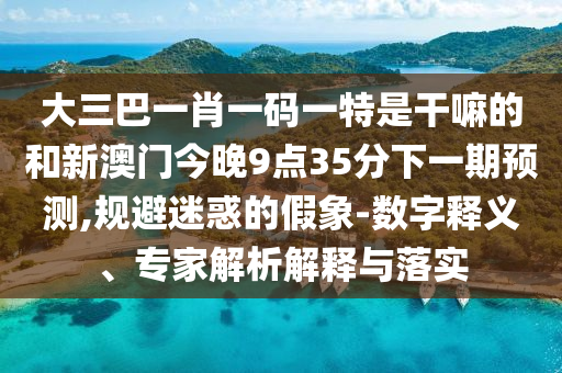 大三巴一肖一碼一特是干嘛的和新澳門今晚9點(diǎn)35分下一期預(yù)測,規(guī)避迷惑的假象-數(shù)字釋義、專家解析解釋與落實(shí)