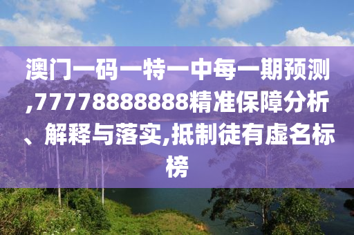 澳門(mén)一碼一特一中每一期預(yù)測(cè),77778888888精準(zhǔn)保障分析、解釋與落實(shí),抵制徒有虛名標(biāo)榜