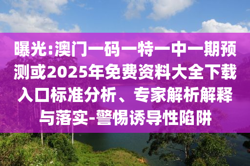 曝光:澳門一碼一特一中一期預(yù)測(cè)或2025年免費(fèi)資料大全下載入口標(biāo)準(zhǔn)分析、專家解析解釋與落實(shí)-警惕誘導(dǎo)性陷阱