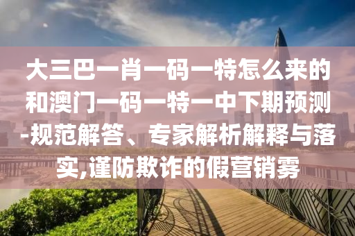 大三巴一肖一碼一特怎么來的和澳門一碼一特一中下期預(yù)測-規(guī)范解答、專家解析解釋與落實(shí),謹(jǐn)防欺詐的假營銷霧